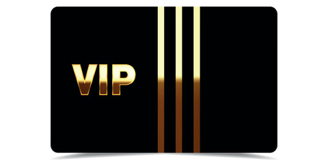 Vip gold card. Luxury texture template design. VIP ticket on black background for invitation, club, award, casino, certificate. Golden exclusive premium card.