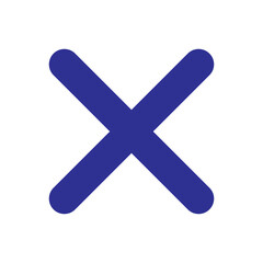 Obraz premium Cross Icon for Close, Cancel and Delete Button in User Interface Design