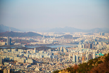 관악산에서 본 서울 전경