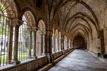 Obraz premium Saint Thecla’s cathedral, Tarragona, Spain. Cloister