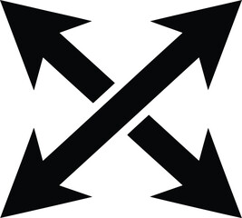 Arrow icon set four directions symbol