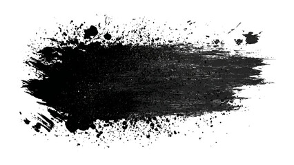Abstract grunge paint brushstroke texture. scratched dirty ink splatter stains black and white brush stroke artistic vector background design.