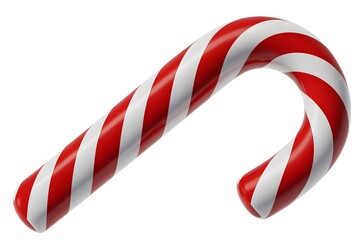 Fototapeta premium Traditional red and white striped candy cane sweet holiday treat