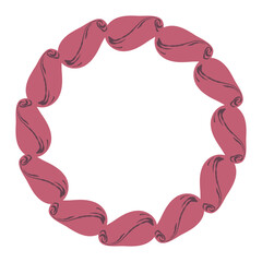 Minimal pink rose wreath, Soft floral wreath frame, Elegant rose circle frame