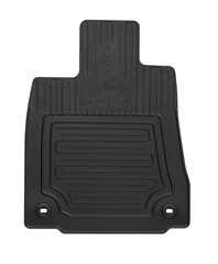 Luxury car floor mats in black plastic