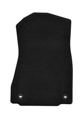 Luxury car floor mats in black fabric