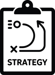 Business Strategy Plan on Clipboard Illustration