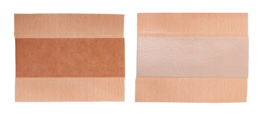 Adhesive band aid isolated on white background, clipping path