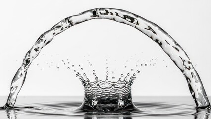 Water crown splash in air