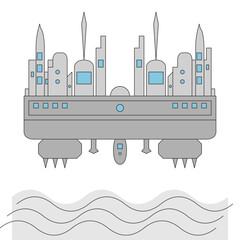 vector illustration of a city