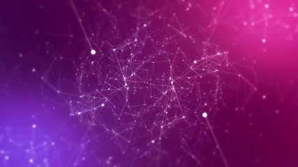 4k plexus network animation technology background. Concept of data and information, computer networking - Powered by Adobe