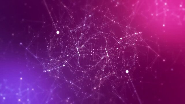 4k plexus network animation technology background. Concept of data and information, computer networking