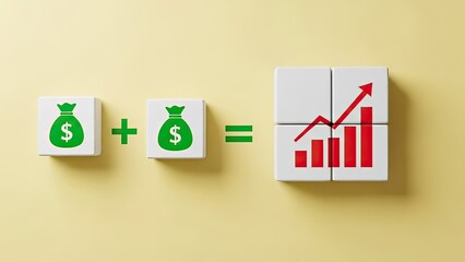 Fototapeta premium Investing money for financial growth and profit increase