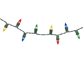 Arched Christmas Light Strand – Vibrant, Glowing Bulbs in a Nostalgic Holiday Curve

