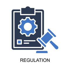 Regulation icon solid vector illustration