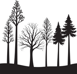 Fototapeta premium silhouettes of trees