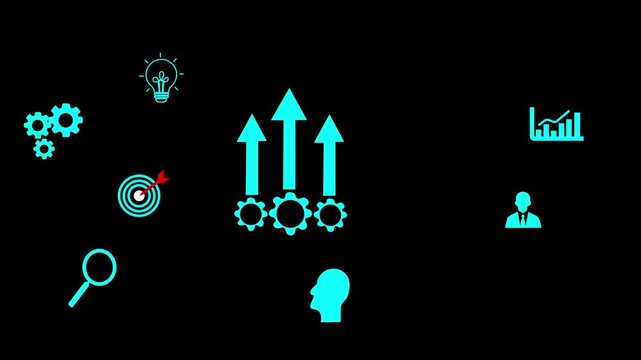 Quality and process improvement concept with businessman solving problems, enhancing organizational processes, implementing continuous improvement, and boosting industrial management efficiency.