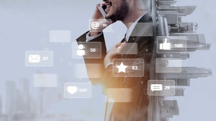 Social media engagement with interaction metrics showing comments, social media reactions, social...