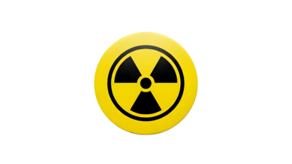 Radiation symbol isolated on transparent background