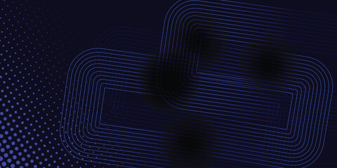 Abstract background Dark blue  with glowing geometric lines. Modern shiny blue lines pattern. Futuristic technology concept.