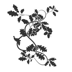 A postcard element a template for an oak ornament.