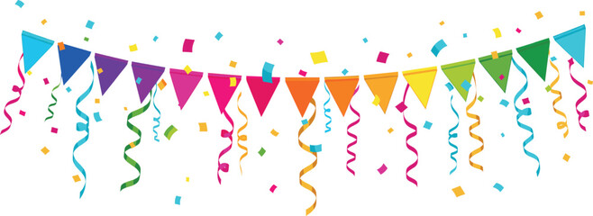 Bunting party celebration festive decoration vector