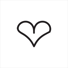 black Heart vector icon. heartbeat icon on isolated background. Symbol cardiogram heart logo in linear style. Vector illustration
