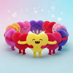 Valentine Hug Couple Art