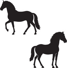 Obraz premium silhouette of a horse ,horse silhouette vector ,horse, animal, silhouette, farm, illustration, running, stallion, horses, art, sport, tail, race, outline, equine, nature, vector, black, animals, mamma