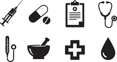 Medical icons set for healthcare design