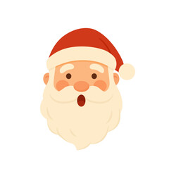 Santa Claus Surprised Face Illustration