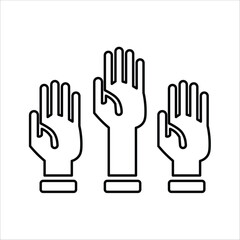 Obraz premium participation icons. simple line vector illustration