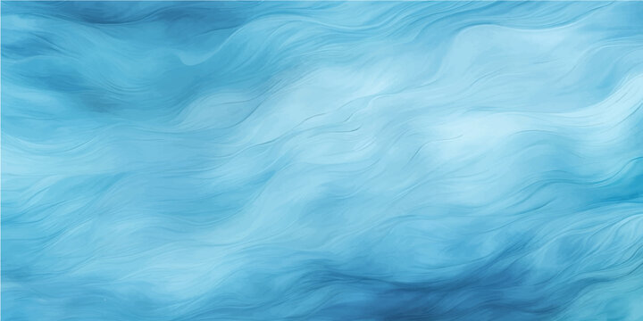 Abstract blue background with soft clouds and flowing water ripples creating a liquid sea wave pattern for a summer nature design wallpaper