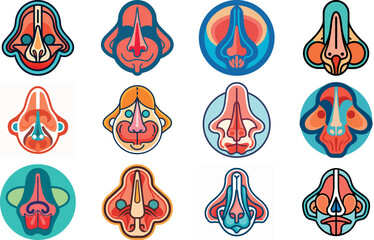 Human Anatomy Icon Set Featuring Heart, Liver, Kidney, Lungs, Intestine, Digestive System, Muscular System, Nervous System and Internal Organs &ndash; Flat Medical Vector Illustration for Healthcare, Educat