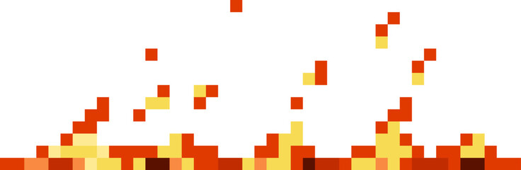 Pixel art fire illustrating retro game graphics