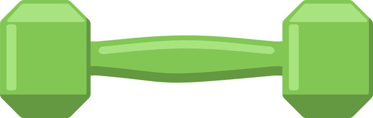 Fototapeta premium Green dumbbell representing fitness weightlifting and strength training