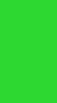 Yellow liquid transition vertical sequence simple cartoon motion 4K animation, on green screen background