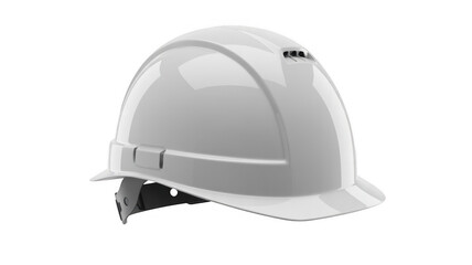 Fototapeta premium White hard hat isolated on a transparent background safety helmet