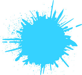 Blue paint splash creating abstract grunge background