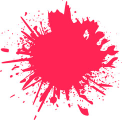 Colorful messy ink splash creating abstract burst shape