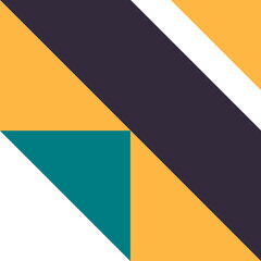 Abstract geometric pattern combining various colorful shapes