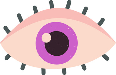 Stylized human eye looking vision and awareness