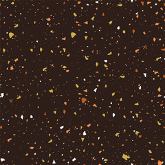 Terrazzo seamless pattern with scattered chips background