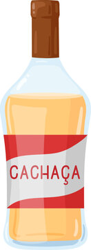 Cachaca bottle containing a Brazilian spirit