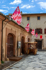 Obraz premium Historical center of the medieval city of San Chirico d'Orcia, Tuscany, Italy.