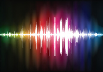 Multicolor Digital Sound Wave Abstract Equalizer Background