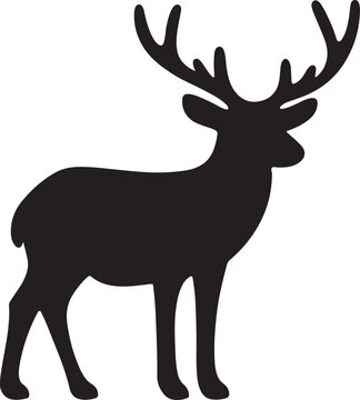 Detailed vector illustration of a mule deer buck with large antlers