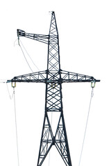 old electric tower isolated