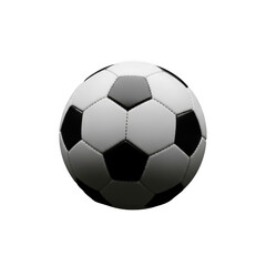 Naklejka premium Classic black and white soccer ball isolated on transparent background