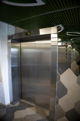 Interior of a corridor with passenger lift